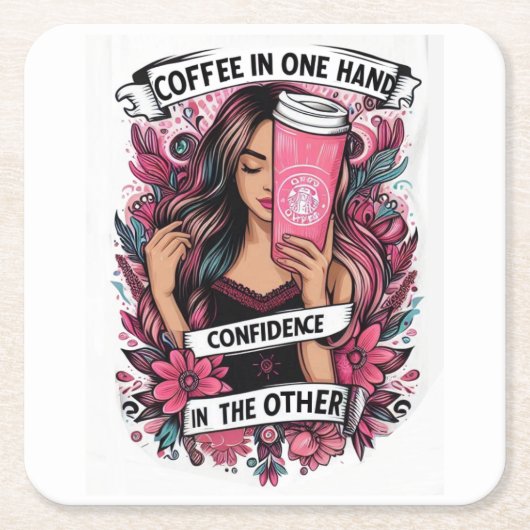 Chica Rechteckiger Pappuntersetzer (Vorderseite)