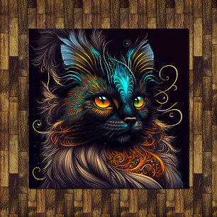 Chica - Schönes Schildpattkatzenposter Kunst Poster