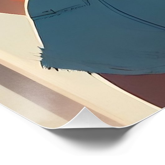 Chica usando shorts de mezclilla ilustración anime poster (Ecke)