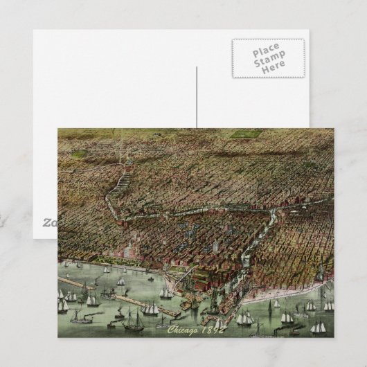 Chicago 1892 postkarte (Vorne/Hinten)