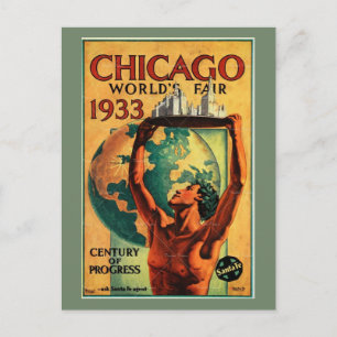 Chicago 1933 Weltmesse Vintage Postkarte