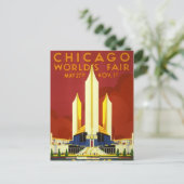 Chicago 1933 Weltmesse Vintage Postkarte (Stehend Vorderseite)