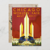 Chicago 1933 Weltmesse Vintage Postkarte (Vorne/Hinten)