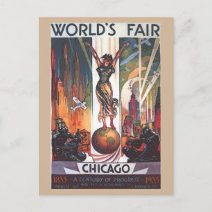 Chicago 1933 Weltmesse Vintage Postkarte