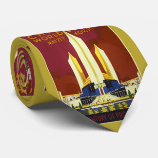 Chicago 1933 World's Fair Travel Poster Neck Tie Krawatte