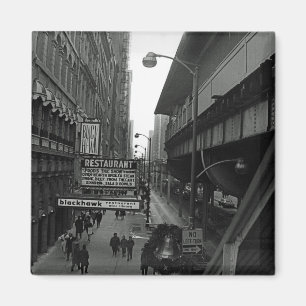 Chicago 1960er Blackhawk Restaurant Sign Street Magnet