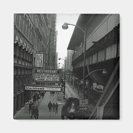 Chicago 1960er Blackhawk Restaurant Sign Street Magnet (Vorne)