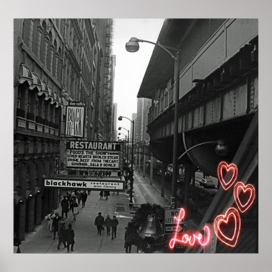 Chicago 1960er Blackhawk Restaurant Sign Street Poster (Vorne)