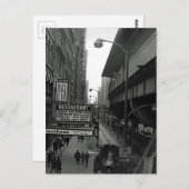 Chicago 1960er Blackhawk Restaurant Sign Street Postkarte (Vorne/Hinten)