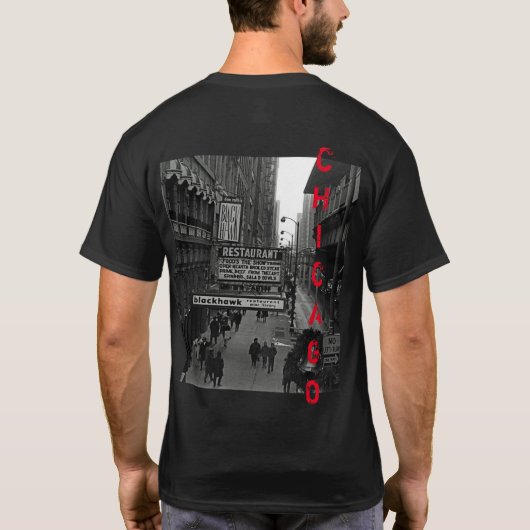Chicago 1960er Blackhawk Restaurant Sign Street T-Shirt (Rückseite)