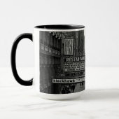 Chicago 1960er Blackhawk Restaurant Sign Street Tasse (Links)