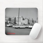 Chicago 1964 Skyline und schöne Tailfin Cars Mousepad (Mit Mouse)