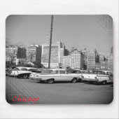 Chicago 1964 Skyline und schöne Tailfin Cars Mousepad (Vorne)