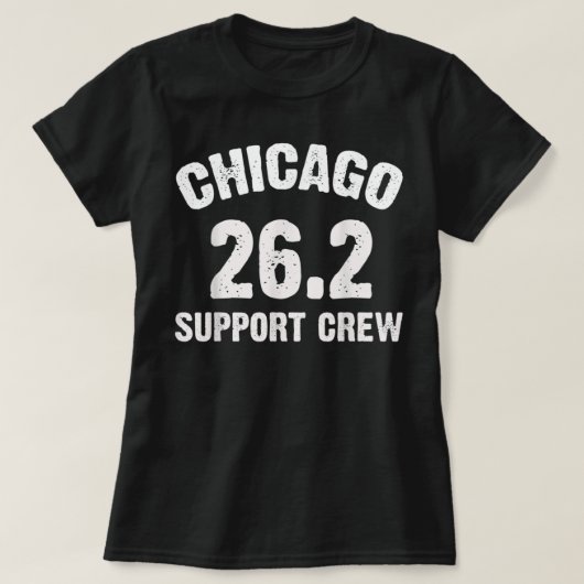 Chicago 26.2 Support Crew Marathon Running Clothin T-Shirt (Design vorne)