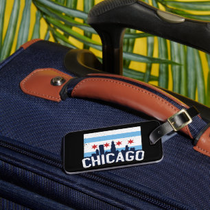 Chicago 4 Sterne Vintage Reise Stadt Gepäckanhänger