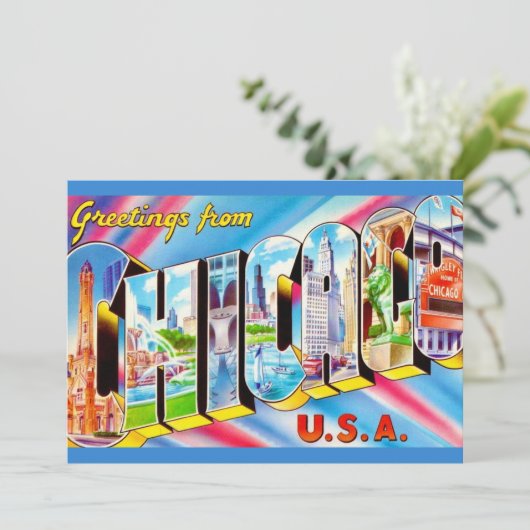 Chicago 5x7 Big Postcard (Stehend Vorderseite)