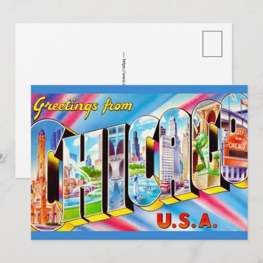 Chicago 5x7 Big Postcard (Vorne/Hinten)