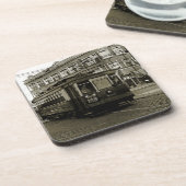 CHICAGO 63RD UND WESTERN 1952 TROLLEY ART SEPIA GETRÄNKEUNTERSETZER (Linke Seite)