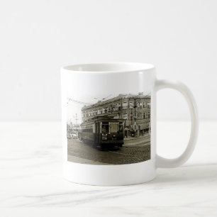 CHICAGO 63RD UND WESTERN 1952 TROLLEY ART SEPIA KAFFEETASSE
