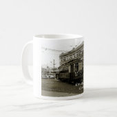 CHICAGO 63RD UND WESTERN 1952 TROLLEY ART SEPIA KAFFEETASSE (Vorderseite Links)