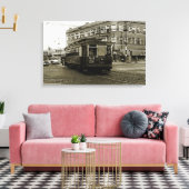 CHICAGO 63RD UND WESTERN 1952 TROLLEY ART SEPIA LEINWANDDRUCK (Insitu (Wohnzimmer))