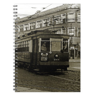 CHICAGO 63RD UND WESTERN 1952 TROLLEY ART SEPIA NOTIZBLOCK