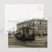 CHICAGO 63RD UND WESTERN 1952 TROLLEY ART SEPIA POSTKARTE (Vorne/Hinten)
