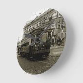CHICAGO 63RD UND WESTERN 1952 TROLLEY ART SEPIA RUNDE WANDUHR (Winkel)