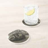 CHICAGO 63RD UND WESTERN 1952 TROLLEY ART SEPIA SANDSTEIN UNTERSETZER (Seite)