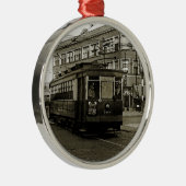 CHICAGO 63RD UND WESTERN 1952 TROLLEY ART SEPIA SILBERNES ORNAMENT (Rechts)