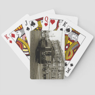 CHICAGO 63RD UND WESTERN 1952 TROLLEY ART SEPIA SPIELKARTEN