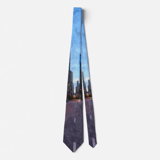 Chicago Abend Drive Neck Tie Krawatte (Vorderseite)