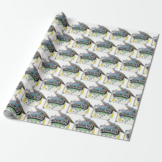 Chicago Absolvent Geschenkpapier (Ungerollt)