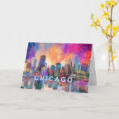 Chicago Abstrakte Kunst  Karte (Gelbe Blume)