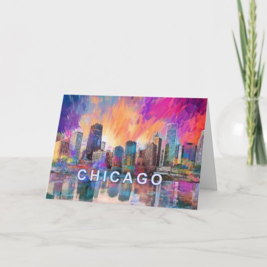 Chicago Abstrakte Kunst  Karte (Vorderseite)
