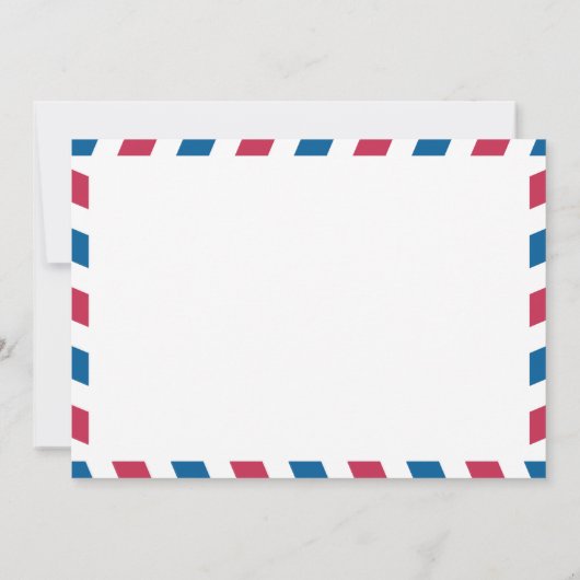 Chicago Airmail Wedding Vielen Dank Dankeskarte (Rückseite)