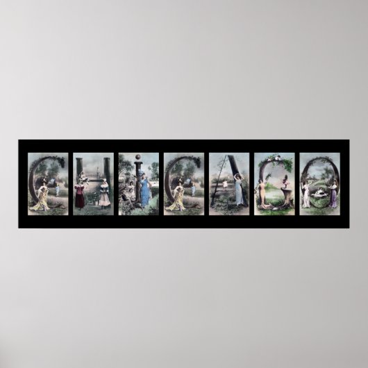 CHICAGO Alphabet Letter Name Art Poster (Vorne)