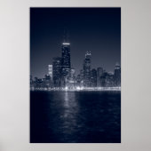 Chicago am See, Schwarz & Weiß Poster (Vorne)