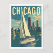Chicago America Vintag Famous Travel Place Postkarte (Vorderseite)