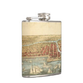 Chicago Antique Map, LaSalle Street und Fluss Flachmann (Rechts)