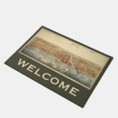 Chicago Antique Map, LaSalle Street und Fluss Fußmatte (Schrägansicht)