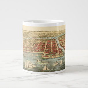 Chicago Antique Map, LaSalle Street und Fluss Jumbo-Tasse
