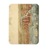 Chicago Antique Map, LaSalle Street und Fluss Magnet (Vertikal)