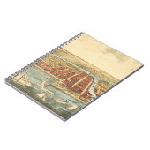 Chicago Antique Map, LaSalle Street und Fluss Notizblock (Linke Seite)