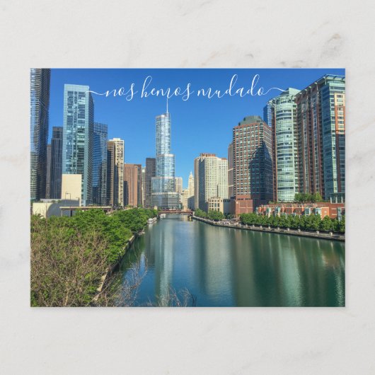 Chicago Anuncio de Mudanza Postcard Ankündigungspostkarte (Vorderseite)