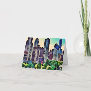 Chicago-Aquarell Karte