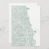 Chicago Aquarellkarte (Vorne/Hinten)