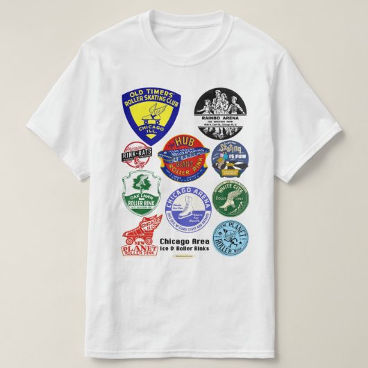 Chicago Area Ice & Roller Rinks. T-Shirt (Design vorne)