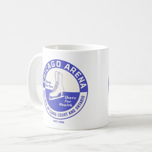 Chicago Arena Company Ice Skaten Rink Kaffeetasse (Vorderseite Links)