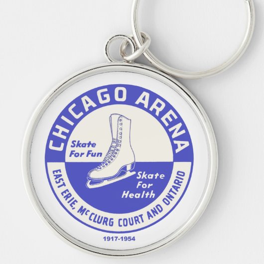 Chicago Arena Company Ice Skaten Rink Schlüsselanhänger (Vorne)